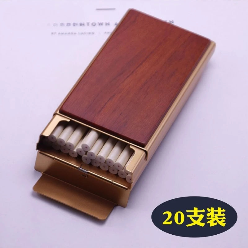 A high-end metal rosewood cigarette box with a 25-tube sliding lid design and a beautiful appearance Oasis Select