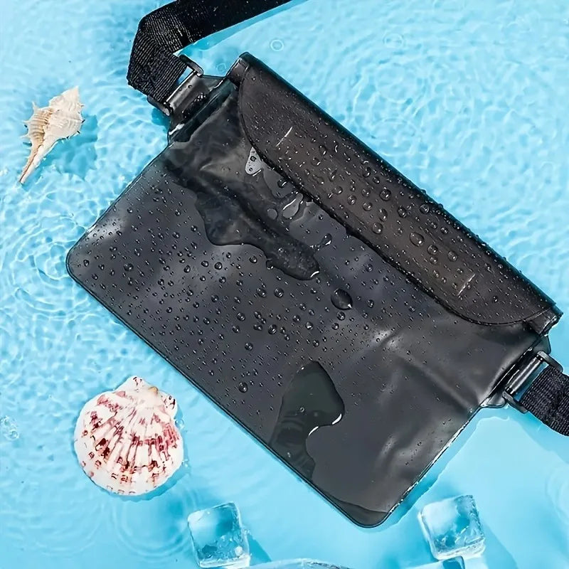 High Quality Waist Bag with Adjustable Strap, Suitable for Beach, Swimming, Diving, Rowing, Fishing Waterproof Belt Bag Oasis Select black