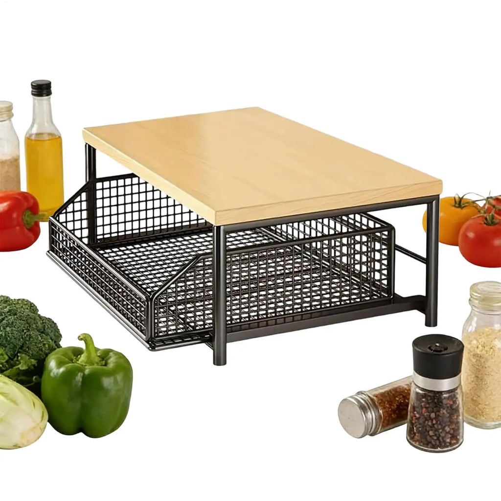 Kitchen Rack 2-Tier Vertical Holder Rack Household Organizer Shelves for Pantry Kitchen Bathroom Garage Shower Bar Apartment Oasis Select