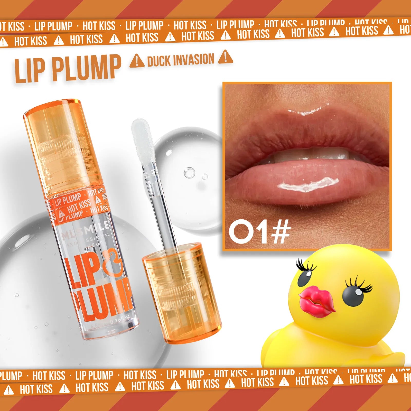 MLSMILE Mirror Lip Gloss Plumping Oil – Cute Duck, 4.8ml