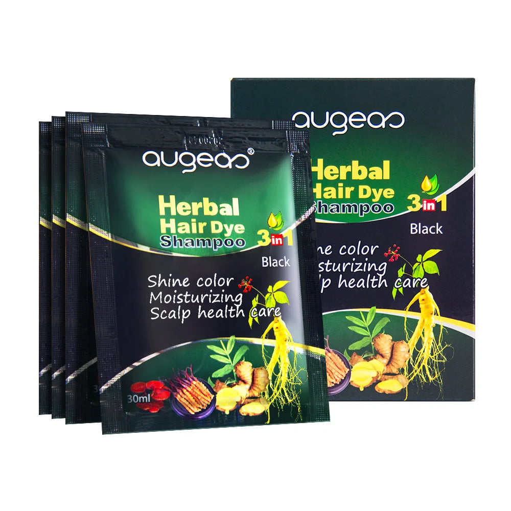 6 Color Coffee Red Purple Salon & Home Hair Color Hair Dye Shampoo Fast Grey Hair Dyed Black 500ml Oasis Select 30ml 10 PCS Black