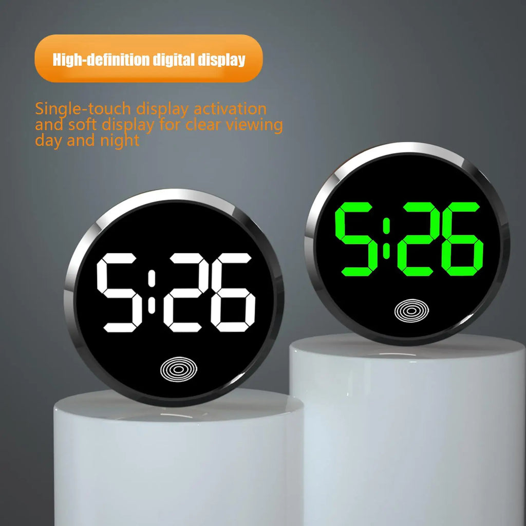 Car Clock Mini Clock Digital Touch-Control Light Watch with LED Display Vehicle Dashboard Decoration Clock Ornaments Accessories Oasis Select