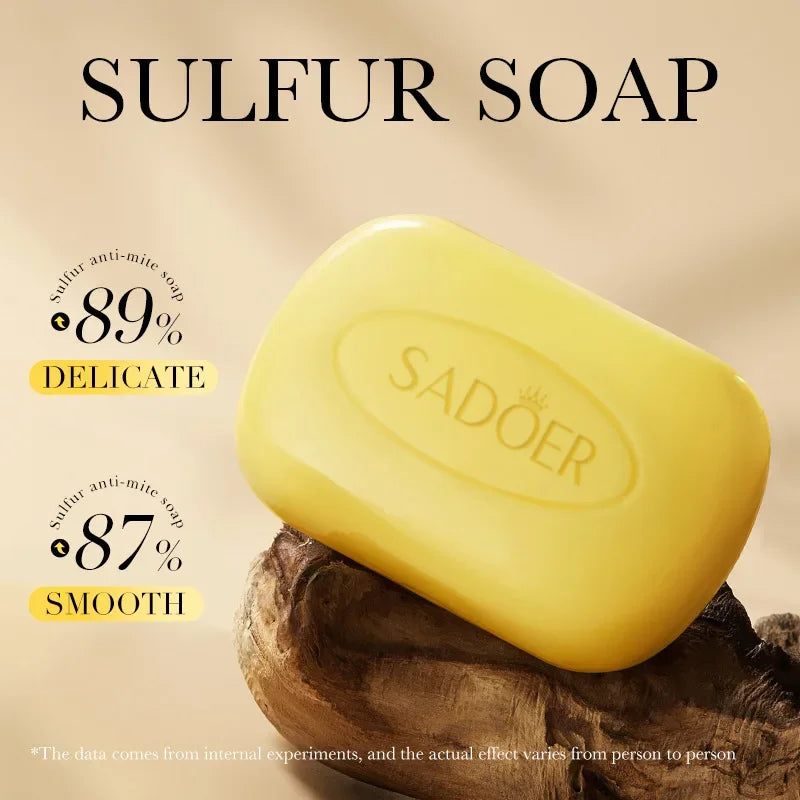 Sadoer Sulfur Cleansing Soap – Face & Body Moisturizing Bar Facial Cleansing Soap Oasis Select