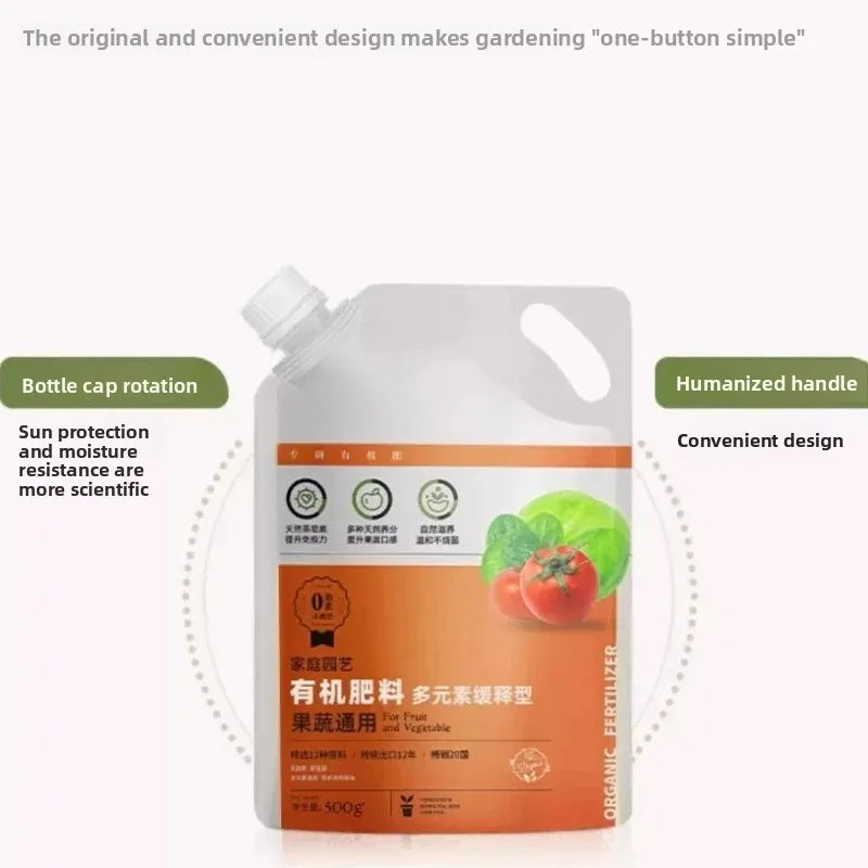 500G special organic fertilizer for fruits and vegetables general-purpose slow-release fertilizer for household vegetable growin Oasis Select