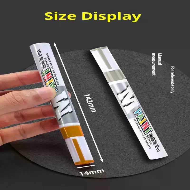 1Pcs Waterproof Marker Paint Pen Vehicle Touch-Up Paint Tyre Oily Markers Quick Drying Signature Pen Stationery Supplies Oasis Select