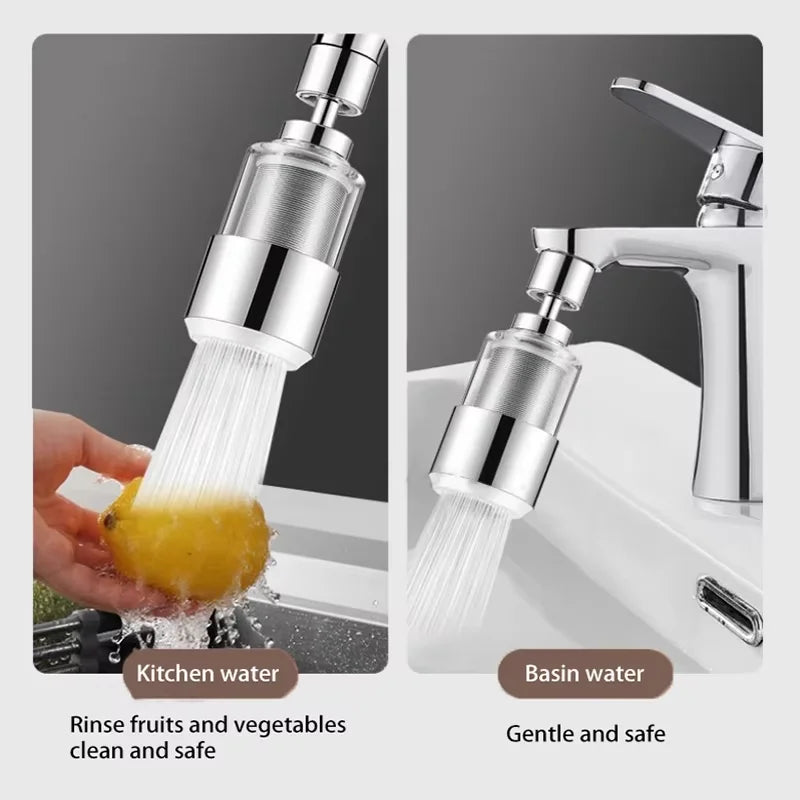 2-Mode Kitchen Faucet Filter & Anti-Splash Nozzle Extender