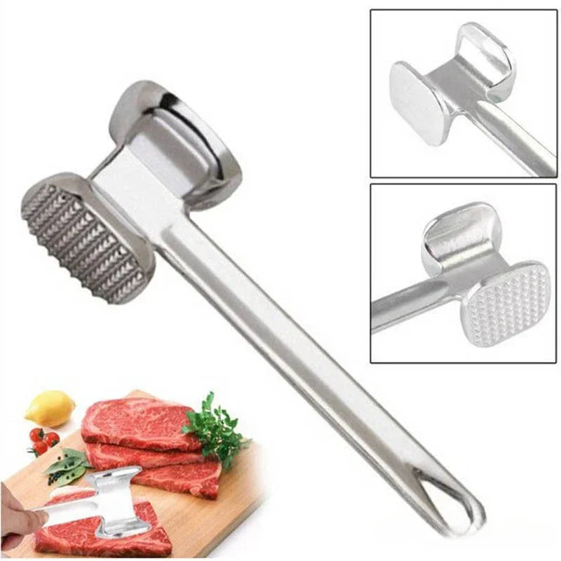 Household aluminum alloy double-sided meat hammer, steak hammer, loose beef tenderizer, kitchen accessory Oasis Select