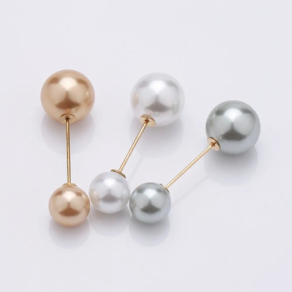 3/6/8PCS Double Head Pin Pearl Brooch Adjustable Collar Clip DIY Sewing Waist Fastening Pins Non-Slip Multi-Purpose Oasis Select