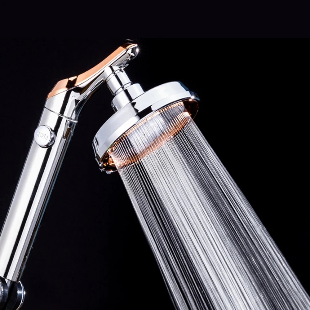 Shower Head Bathroom Rotating High Pressure Water Saving Handheld Shower Head Adjustable Stop Button Water Rain Shower Heads Oasis Select