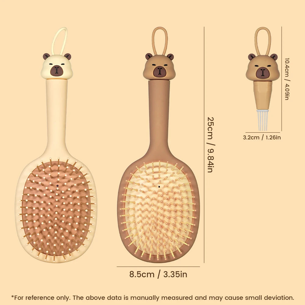 Capybara Air Cushion Hair Brush – Scalp Massage Comb Air Cushion Hair Brush Oasis Select