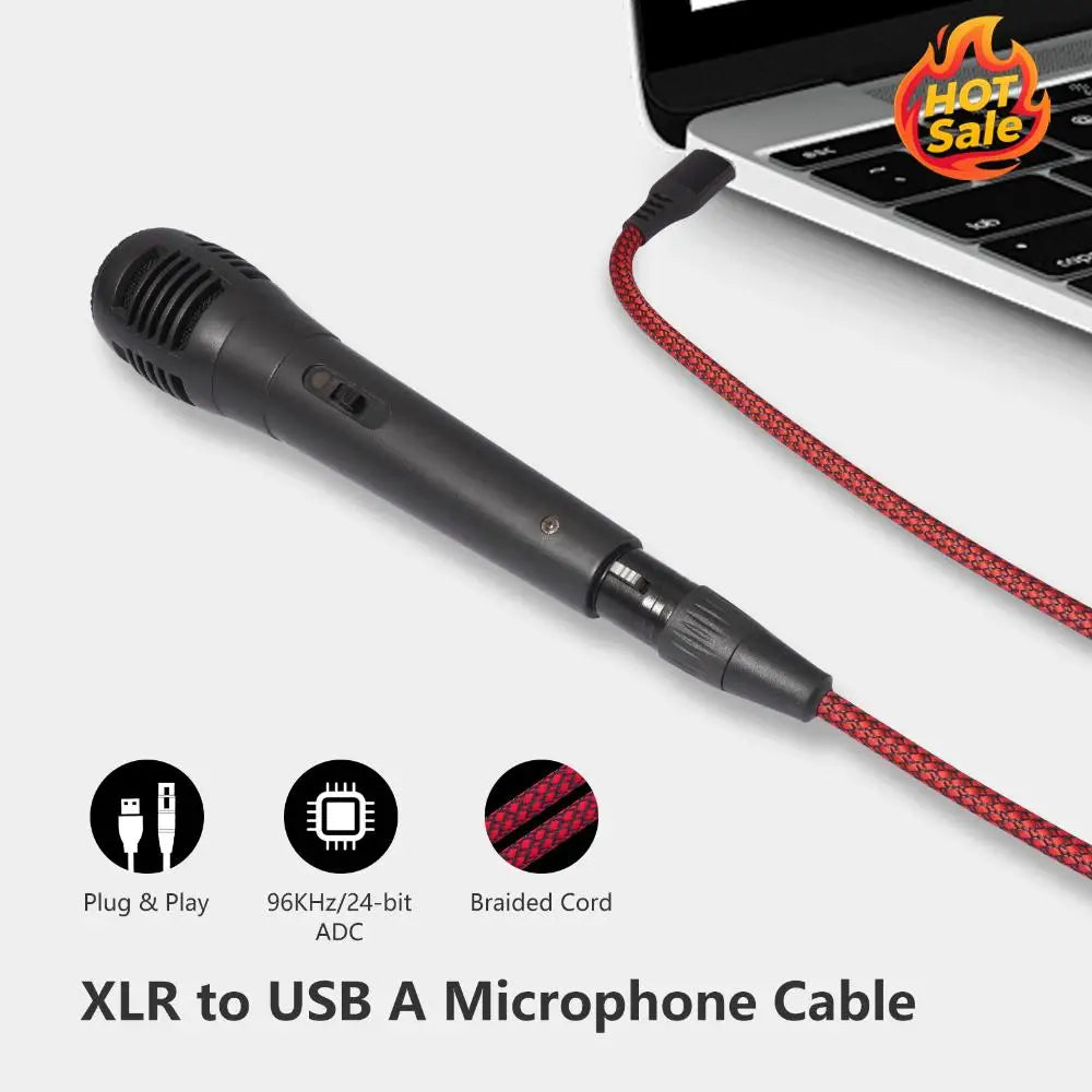 USB Male To XLR Female Mic Link Converter Cable USB To XLR Adapter Studio Audio Cable for Microphones Or Recording Karaoke Sing Oasis Select