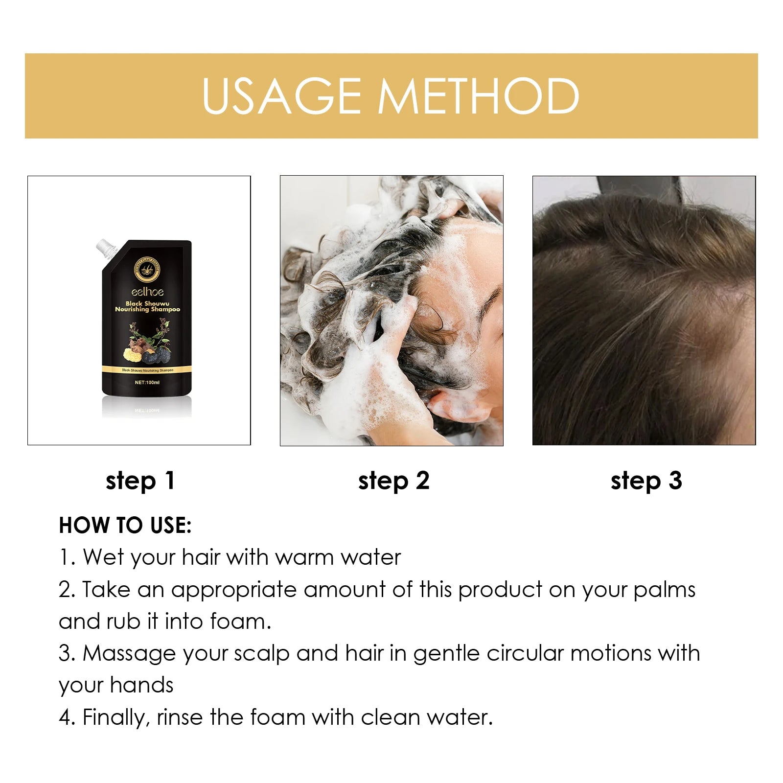 EELHOE Black Reishi & He Shou Wu Nourishing Hair Shampoo