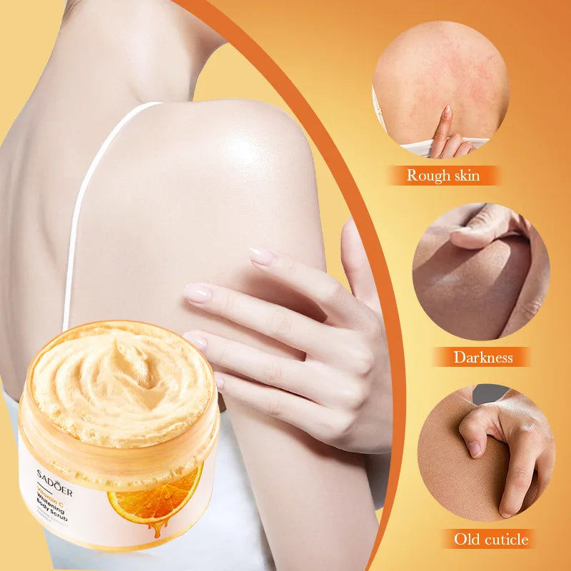 SADOER Vitamin C Body Scrub – Brightening Exfoliating Cream Body Exfoliating Scrub Oasis Select