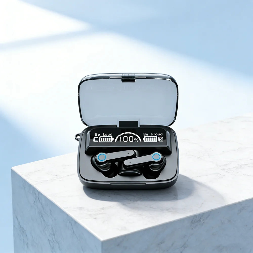 TWS Earphone Intelligente Touch Control Wireless Bluetooth-compatible Headphones Waterproof LED Display With Mic Oasis Select