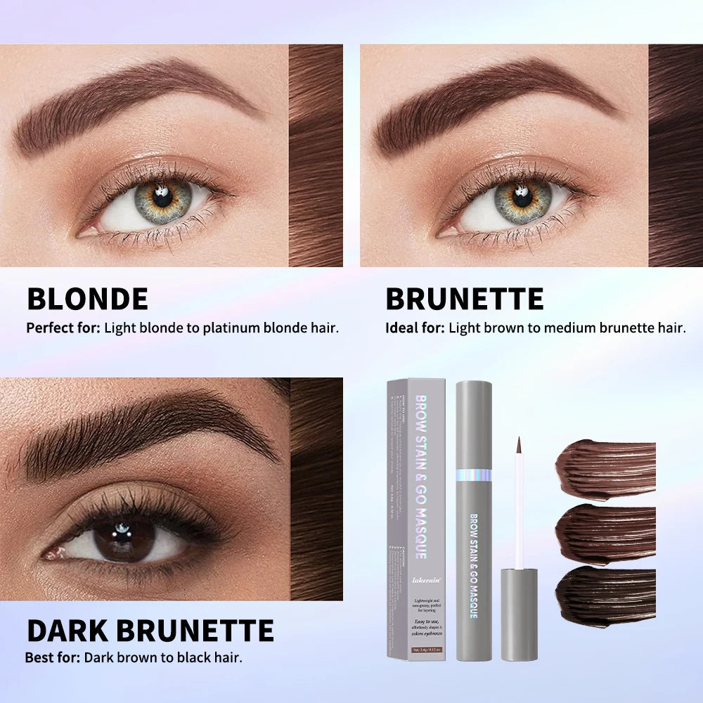 Brow Stain & Go Masque Long Lasting Eye Brow Tint Transfer Proof and Smudge Proof Eyebrow Tint Stain Waterproof Makeup Cosmetic Oasis Select