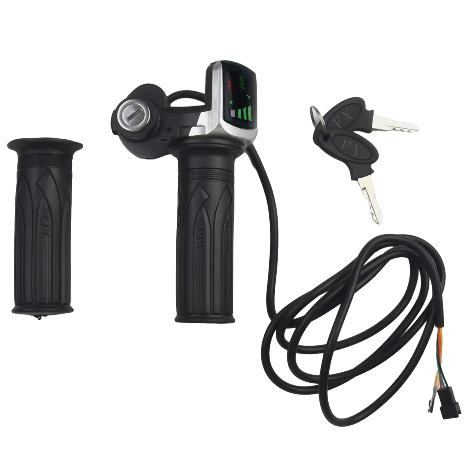 Sleek 36/48V E Bike Throttle with Integrated LED Display Ergonomic Scooter Bicycle Grip for Balanced Power Management Oasis Select 48V