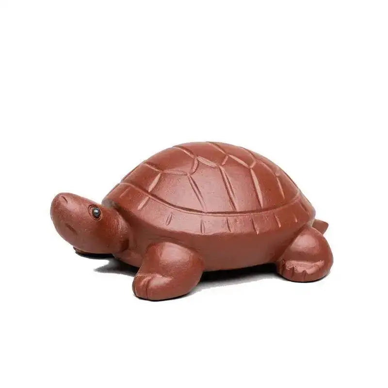 Zisha Tea Pet Turtle Small Turtle Culpture Tea Ornament Craft Accessories Oasis Select