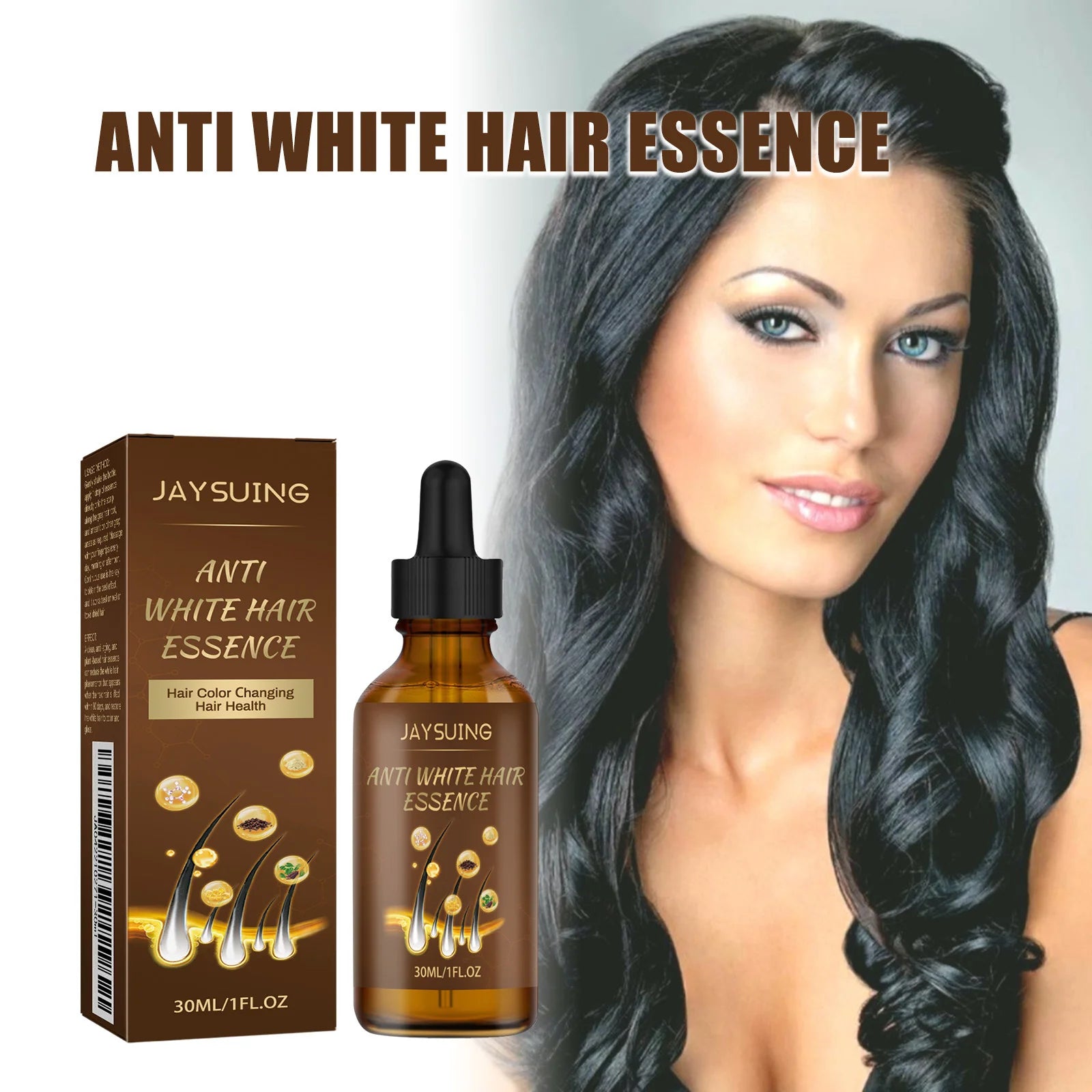 Jaysuing Anti-Grey Hair Serum – Nourishing Essence Oil 30ml Hair Essence Serum Oasis Select