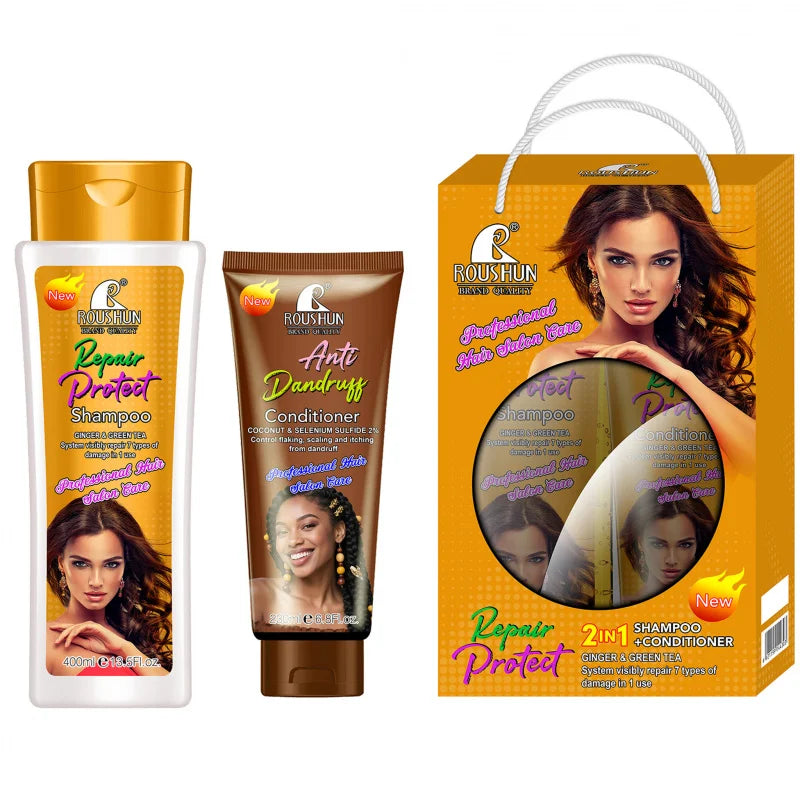 ROUSHUN Ginger Shampoo & Coconut Conditioner Set | Unisex
