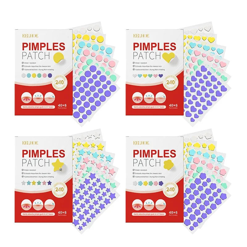 240pcs Salicylic Acid Acne PatchesStar Pimple Patch Acne Colorful Invisible Acne Removal Skin Care Stickers Concealer Face Spot Oasis Select