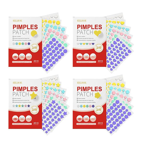 240pcs Salicylic Acid Acne PatchesStar Pimple Patch Acne Colorful Invisible Acne Removal Skin Care Stickers Concealer Face Spot Oasis Select