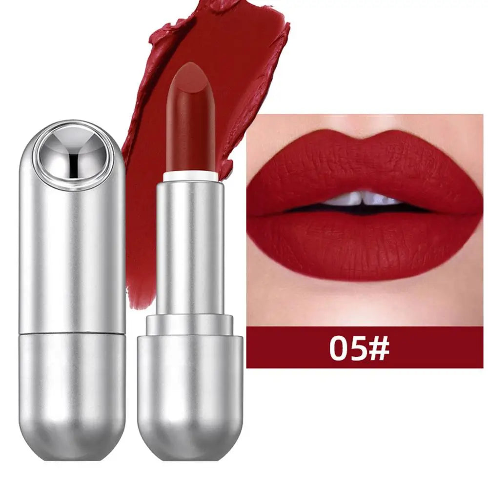 Waterproof Nude Matte Lipstick Non-stick Velvet Lips Liner Pencil Woman Makeup Velvet Rose Red Brown Lip Nude Lasting Lipstick Oasis Select 05 China Mainland