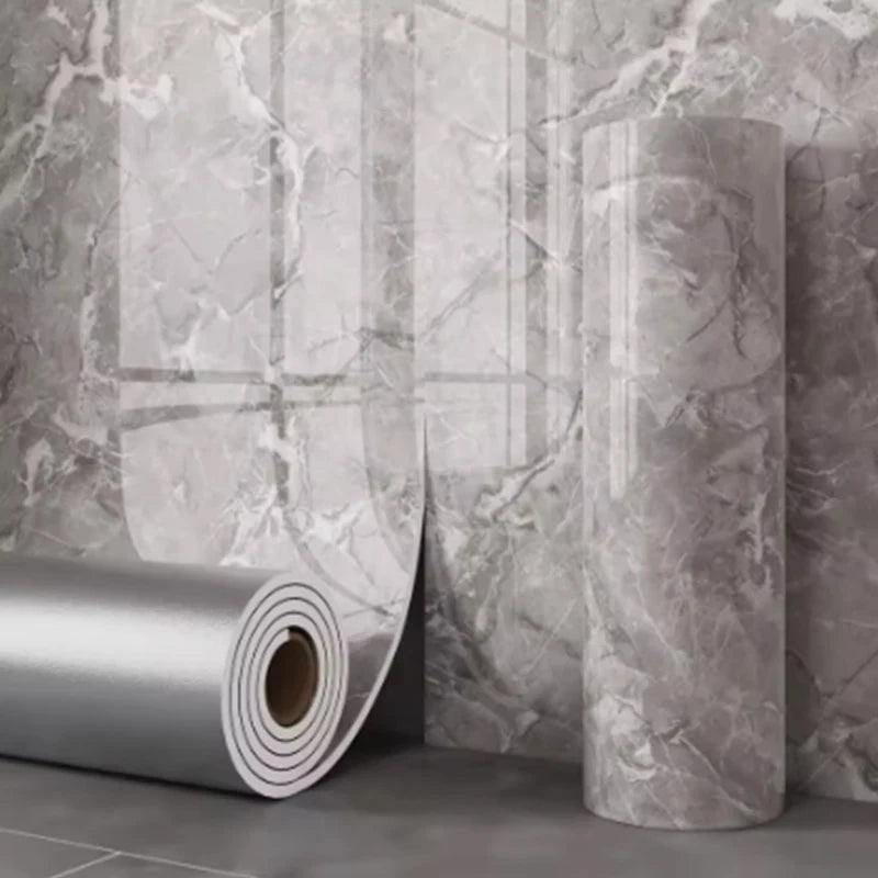 Imitation Ceramic Tile Self-Adhesive Wallpaper With Marble Pattern Thick Foam Waterproof Wall Sticker For Living Room Decoration Oasis Select ouyahui 40cmX10m