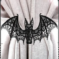2pc Lace Halloween Bat Ghost Festival Decoration Black Halloween Decoration Accessory for Diy Clothing Oasis Select black 2pcs