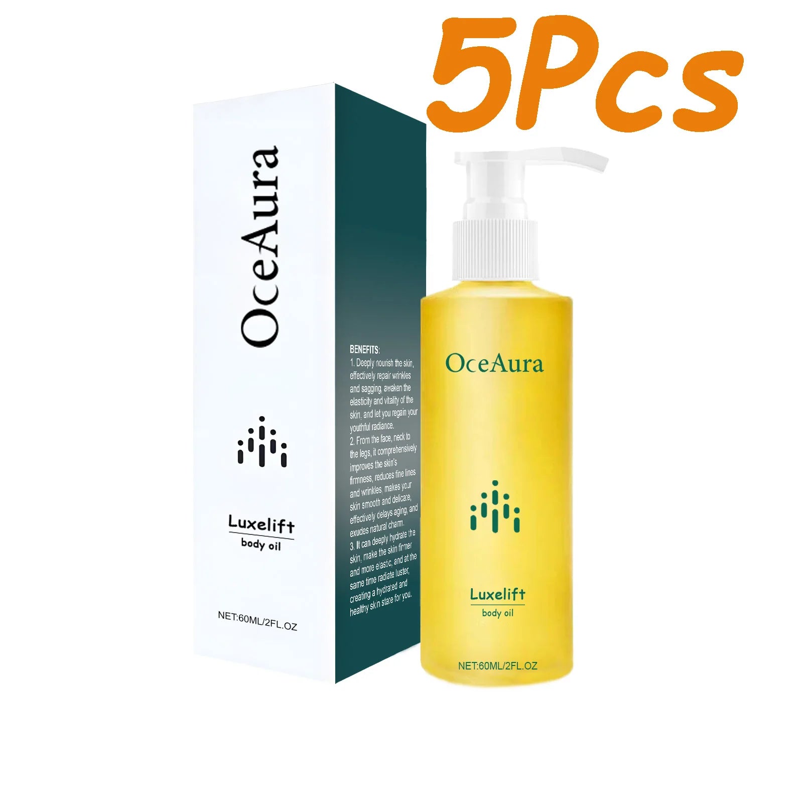 Body Firming Oil Moisturizing Lifting Improve Dry Rough Dullness Smooth Nourishing Brightening Tightening Massage Body Care Oil Oasis Select 5 x 60ml Boxed