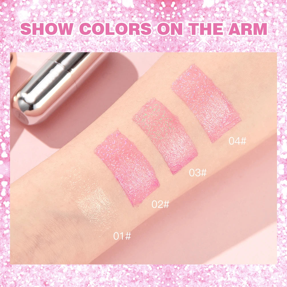 QIBEST Glitter Lip Balm – Color-Changing Crystal Jelly Gloss