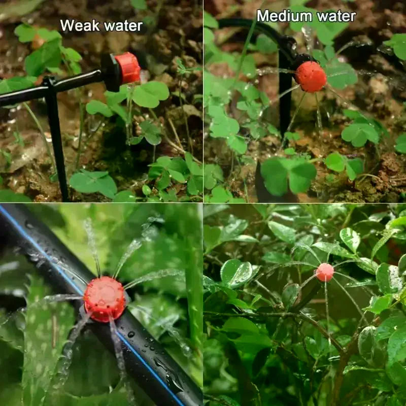 50/100pcs Adjustable Water Sprinkler Thread Connection Spray Nozzle Garden Irrigation Micro Flow Dripper Oasis Select