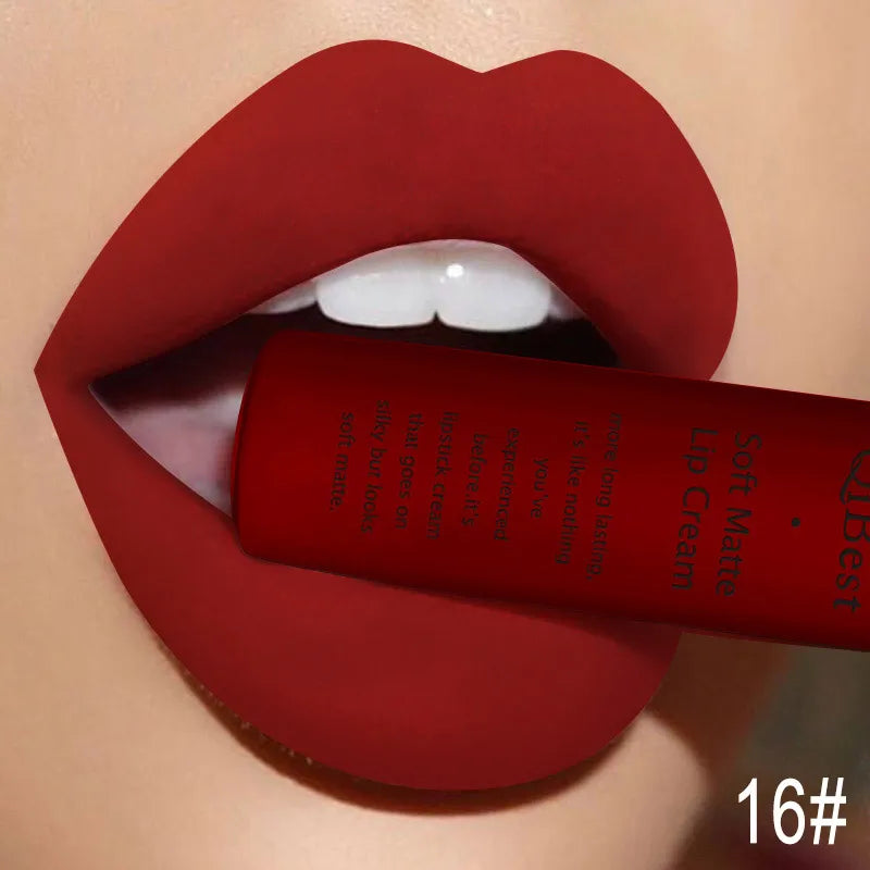 QiBest Velvet Matte Liquid Lipstick – Waterproof & Long-Lasting