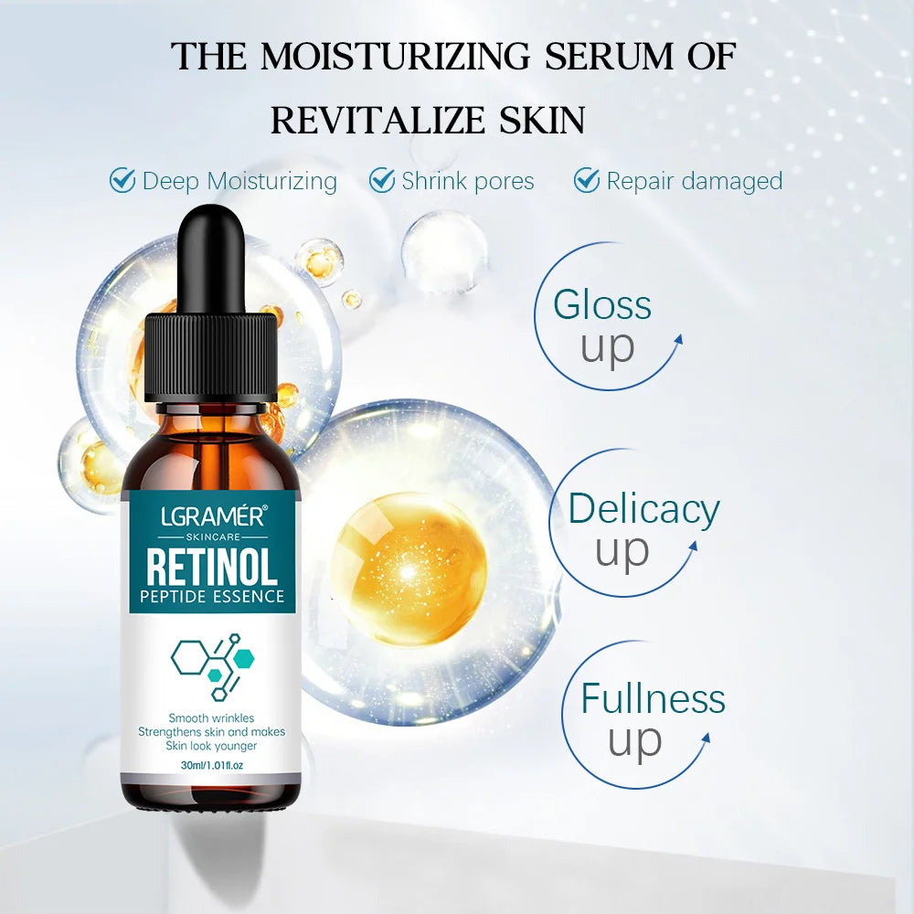 Retinol Anti-Wrinkle Essence Pure Hyaluronic Acid Facial Serum Anti Wrinkle Aging Face Lift Tightening Reduce Eye Finelines New Oasis Select