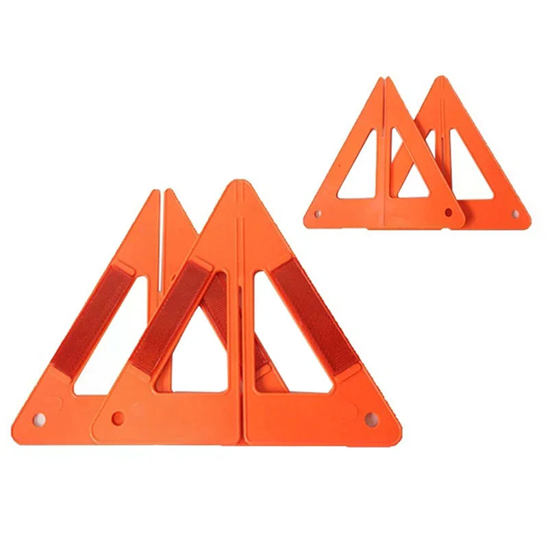 Portable Car Auto Reflective Traffic Warning Sign Triangle Foldable Solid Standing Tripod Road Emergency StandbyCar Accessories Oasis Select