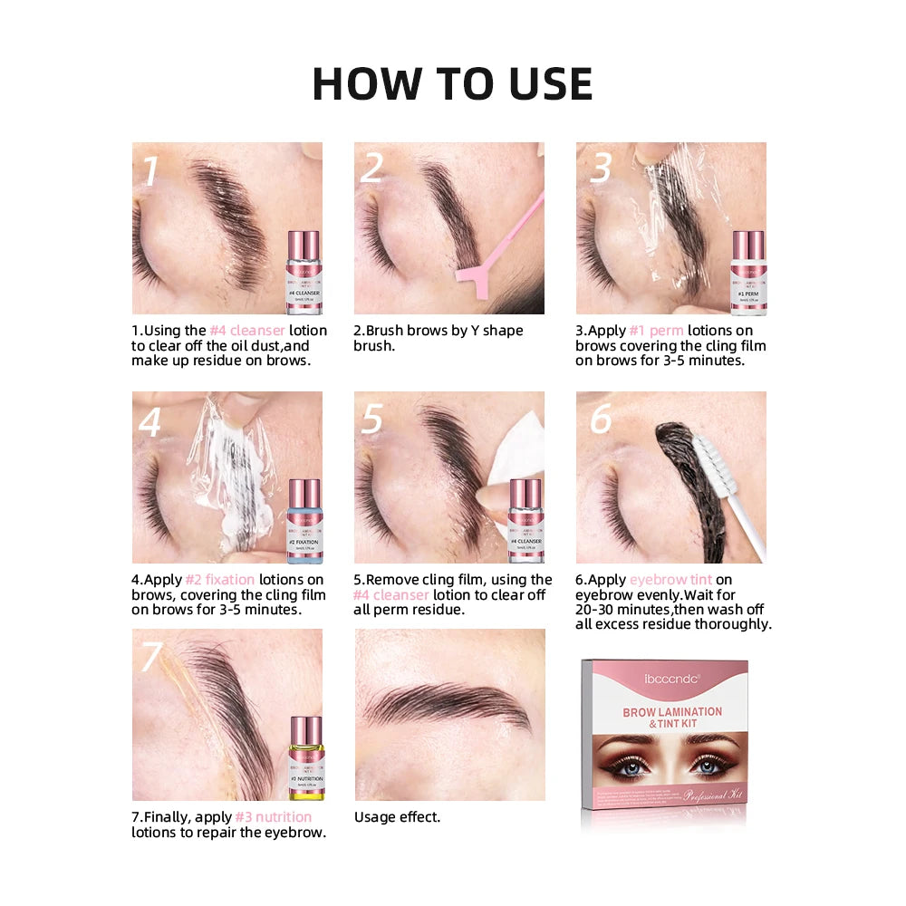 Semi-permanent Brow or Lash Lift And Tint Kit Professional Brow Lamination Eyelash Lifting Perming Lashes Home Use Dye Brow Tool Oasis Select