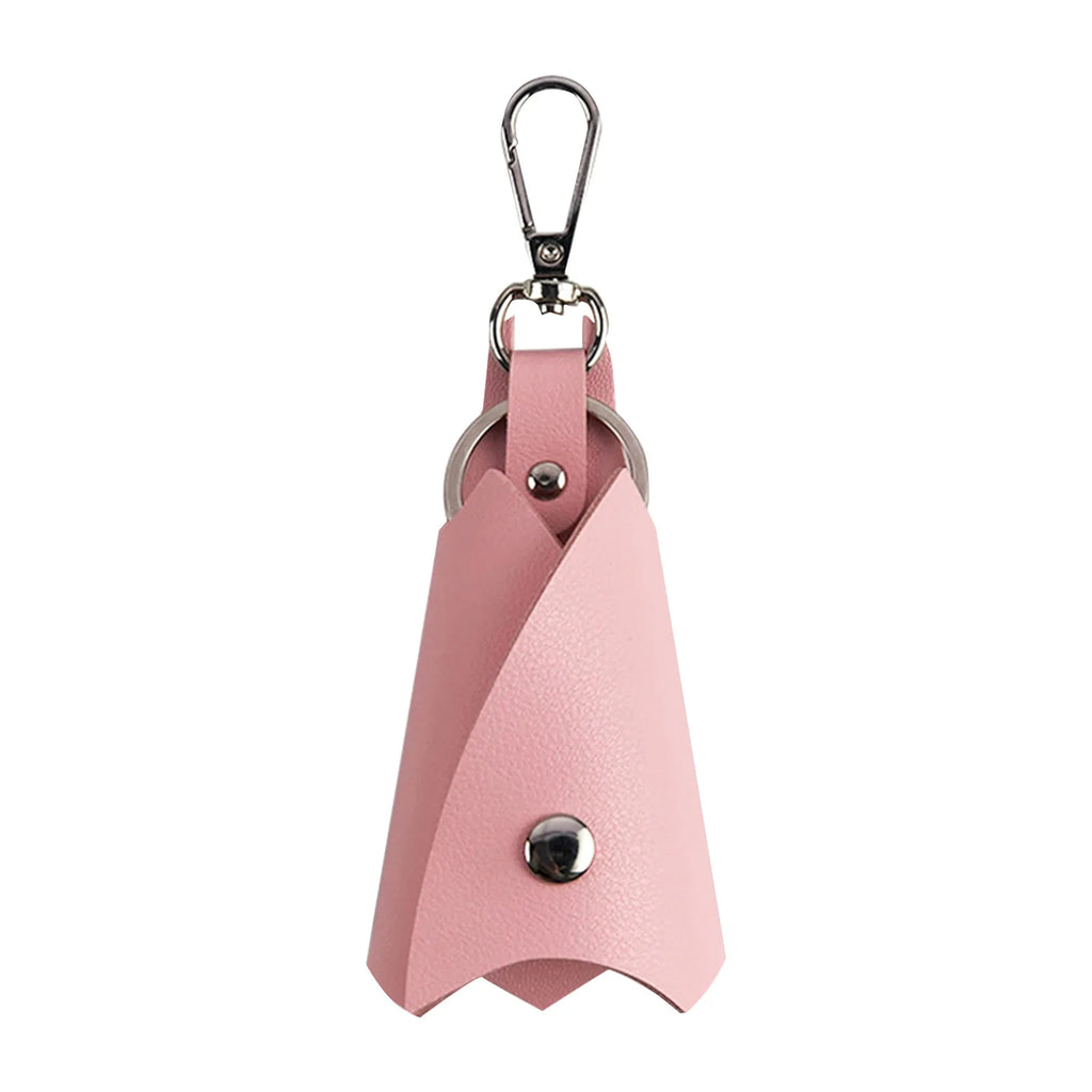 Fashion Creative Bat Shape PU Leather Keychain Men Women Key Holder Organizer Pouch Split Car Key Wallet Housekeeper Keyring Oasis Select Pink One Size