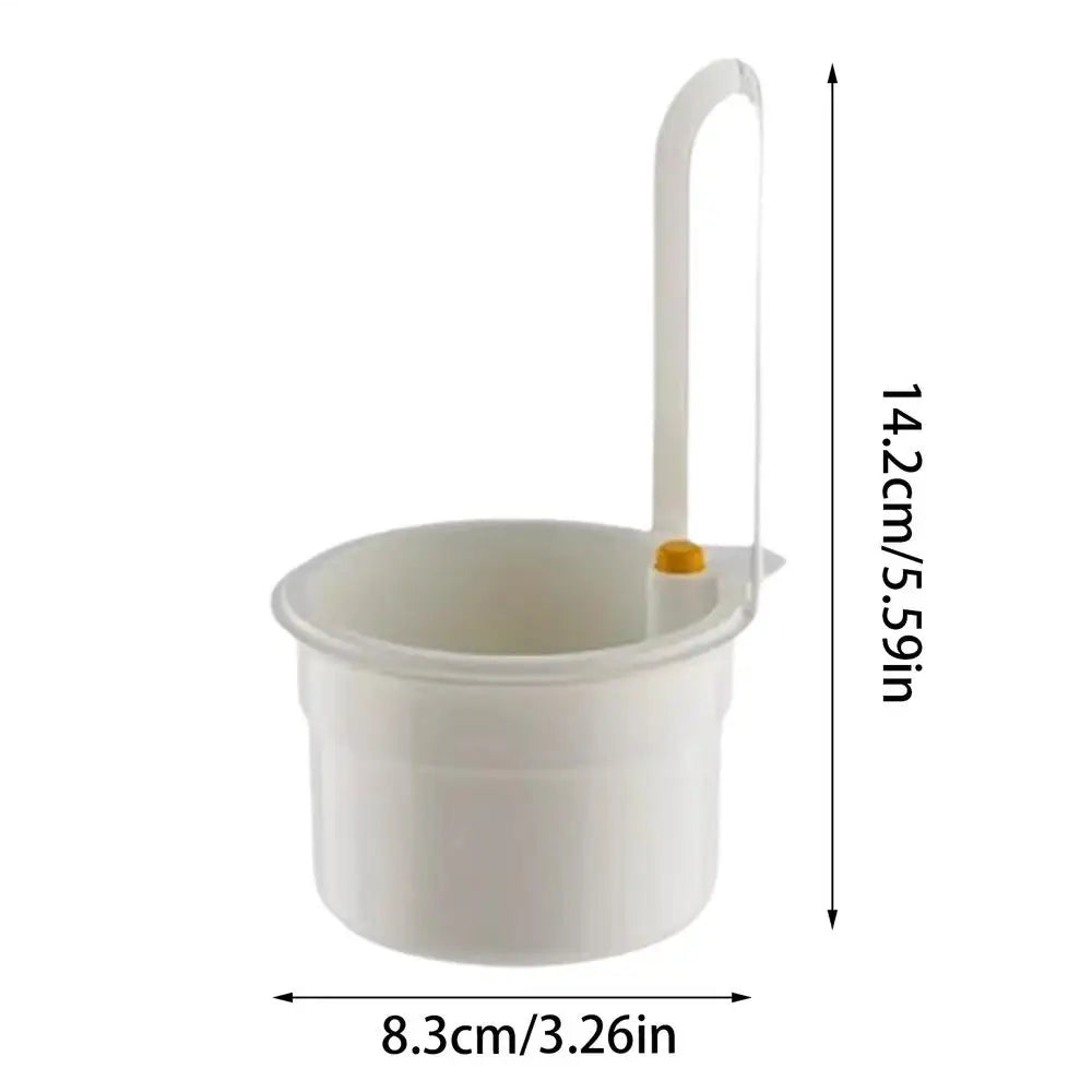 Kitchen Sink Strainer Basket Space Saving Drain Food Catcher Removable Fine Mesh Sink Strainer Basket for Commercial Shower RV Oasis Select White