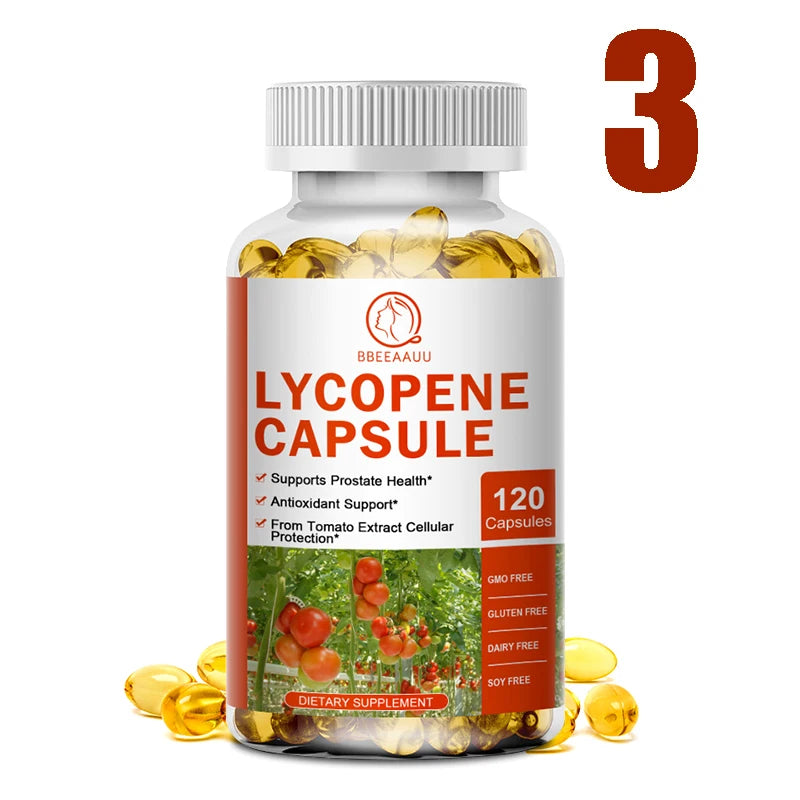 BEWORTHS Lycopene Capsules Support Prostate and Bladder Health, Alleviate Urinary Tract Pain, Male Reproductive Health Support Oasis Select 3Bottles United States