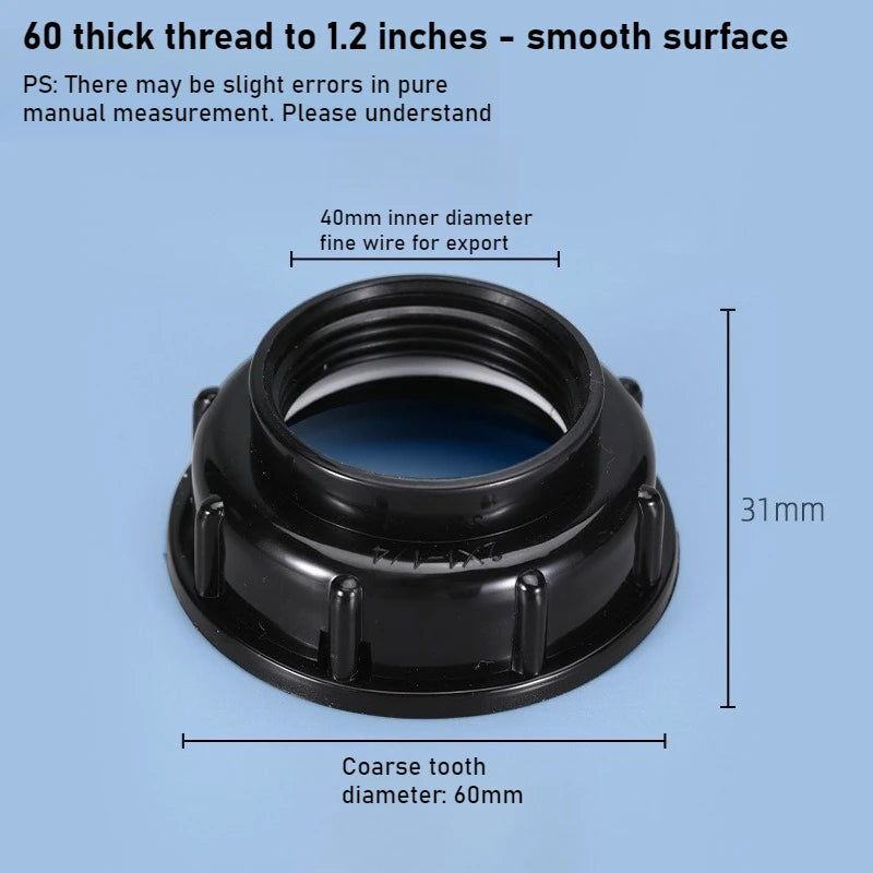 Valve 1000 Liter IBC Ton Barrel Accessories Variable Diameter Joint 4 Minutes 6 Minutes 1 Inch Internal Thread Straight Joint Oasis Select S60X6 to 1.2 inch A 1pcs