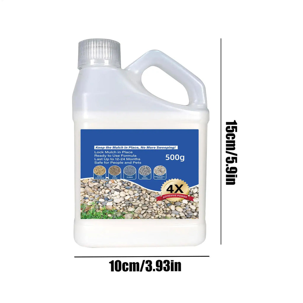 Rock Glue 500g Mulch Rock Adhesive Pea Gravel Sticky Rock Glue Fast Drying Glue Outdoor Yard Patio Stones Landscape Adhesive Oasis Select