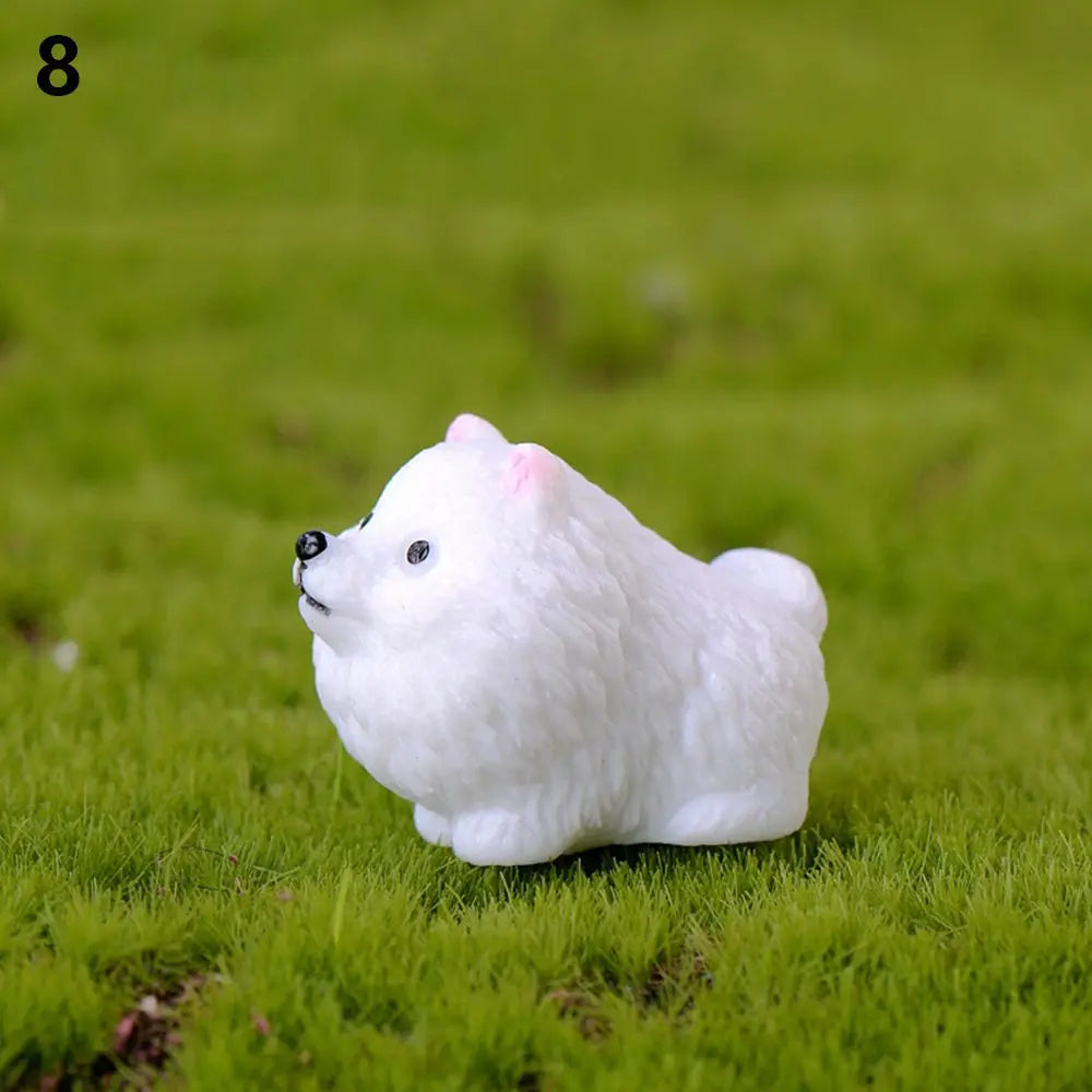 Mini White Bear Polar Bear Figurines Simulation Home Micro Landscape Garden Miniatures Animal Home Decor Accessories Oasis Select type 8