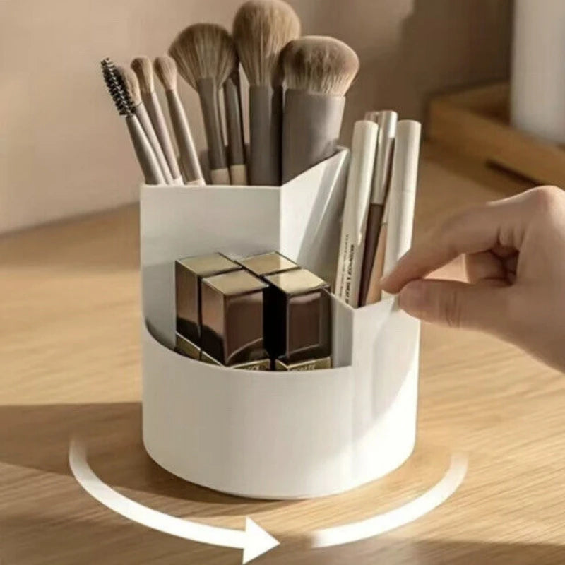 360 Rotating Large Capacity Rotating Pen Holder Desk Pencil Storage Box Organizer Makeup Brush School Office Stationery Supplies Oasis Select