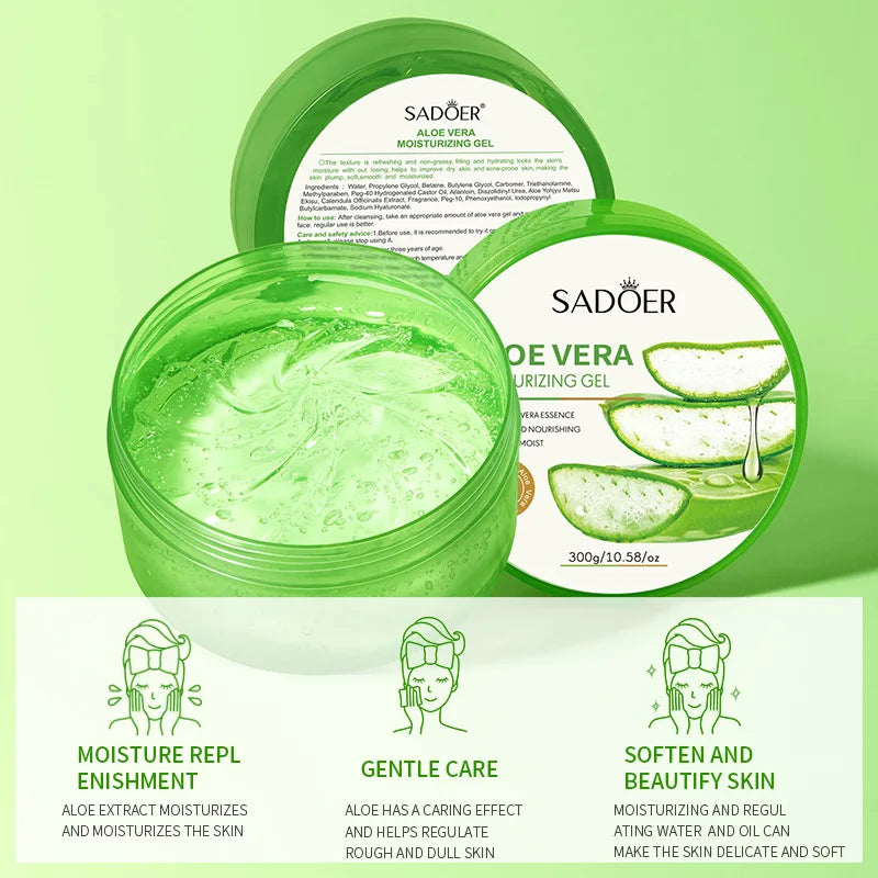 300g Aloe Vera Moisturizing Gel – Hydrating & Brightening Aloe Moisturizing Gel Oasis Select