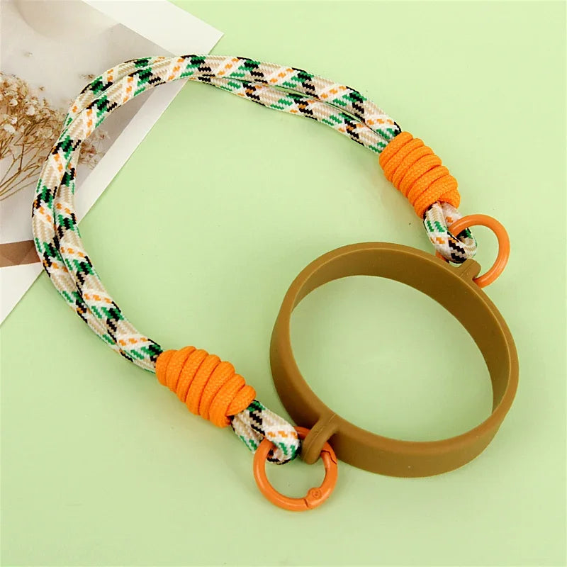 Water Bottle Handle Strap Silicone Water Bottle Sling Carrier Holder Strap Universal Fits Most 8-40oz Bottles Cup Accessories Oasis Select Khaki