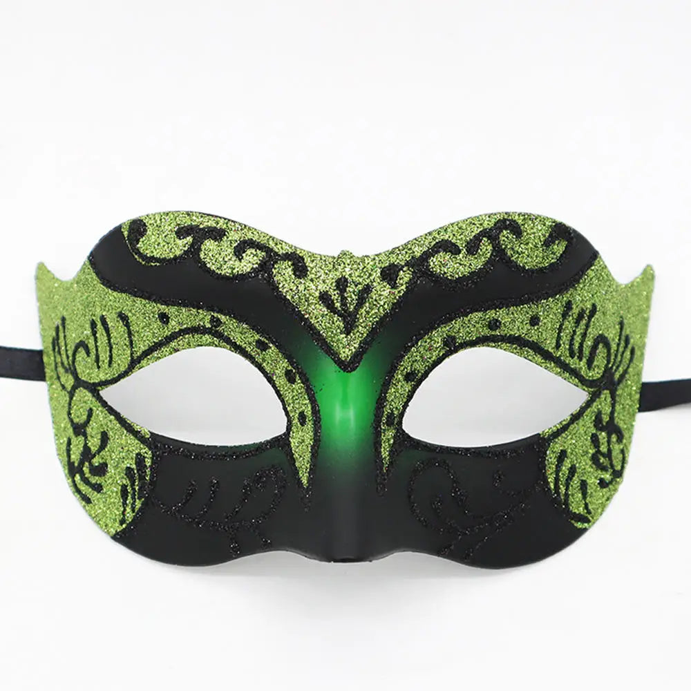 Men Masquerade Ancient Greco-Roman Warrior Eye Masks Halloween Party Cosplay Costume Accessories Sexy Half Face Mask Props Oasis Select Green1