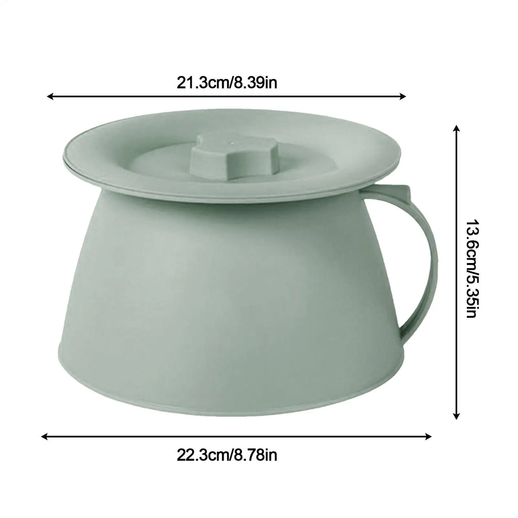 Chamber Pot 1.5L Pee Pot With Lid And Handle for Men Bedpans Potty for Wife Son Husband Friends Daughter Women Teens Family Boys Oasis Select