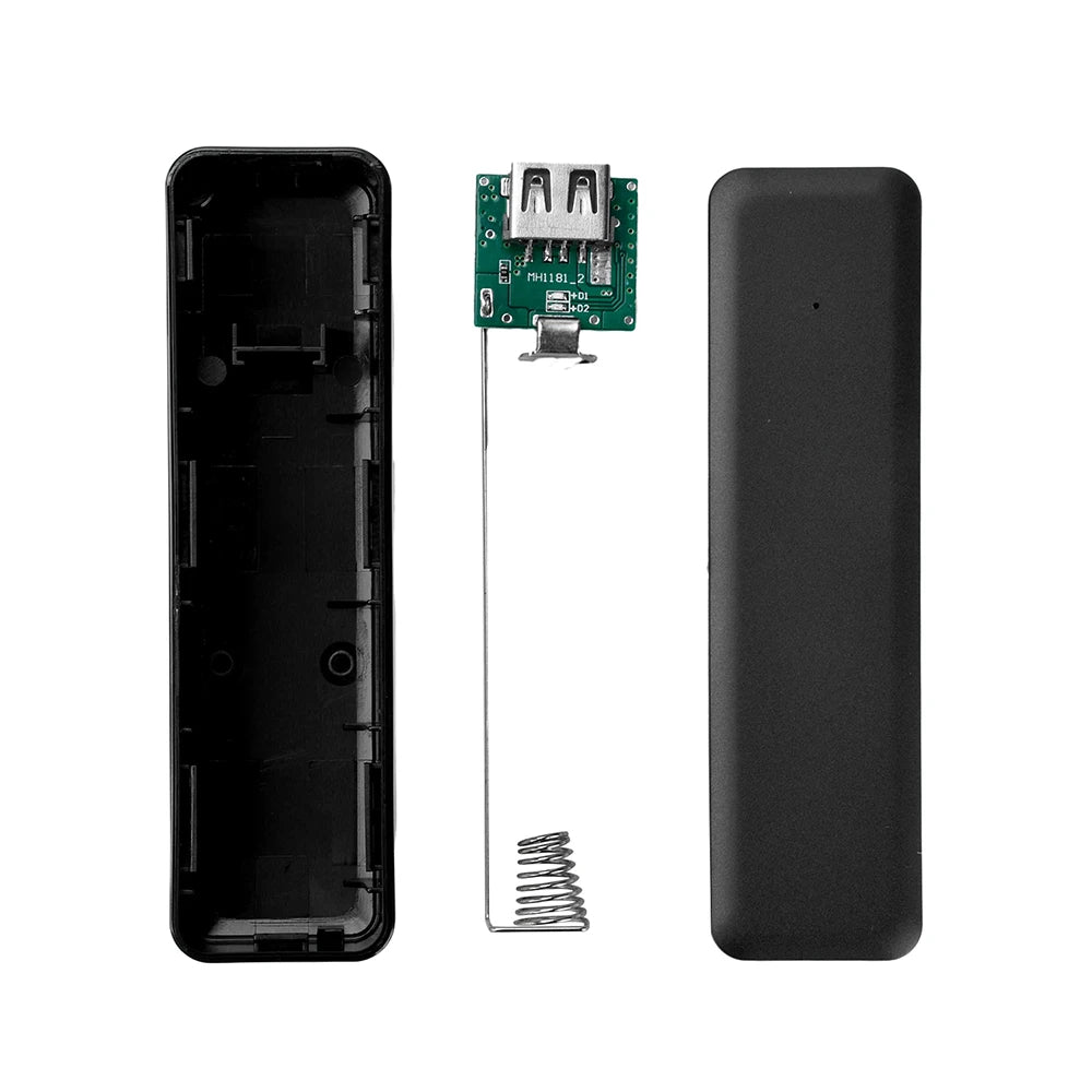 DIY Power Bank Case for 21700 Battery Solder-Free Type-C Portable 5V 1A Mini Power Supply Kit Not Including Batteries Oasis Select Black