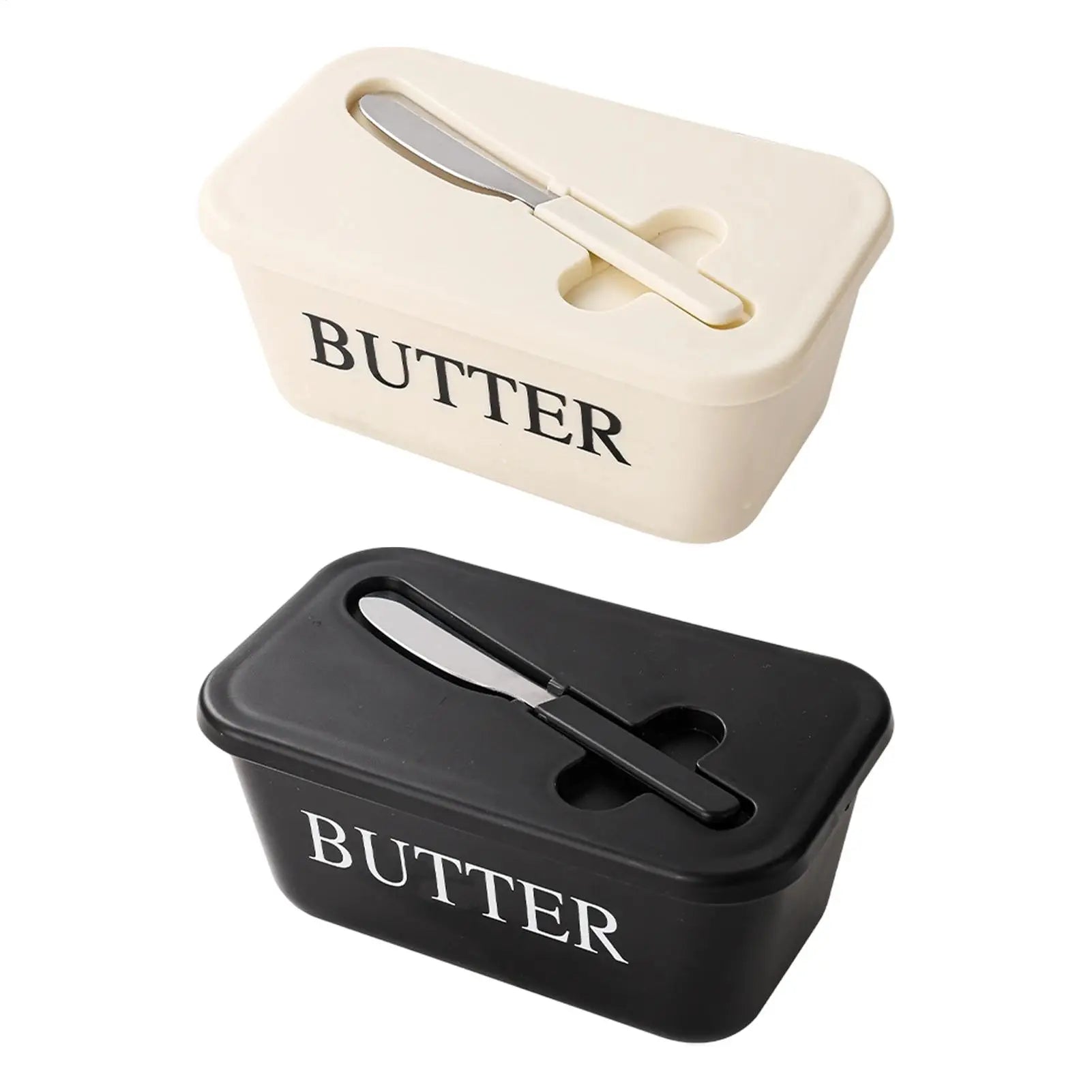 Butter Cheese Fridge Storage Box with Knife Large Capacity Organizer Butter Container Box Butter Dish Tableware Dish Serving Oasis Select