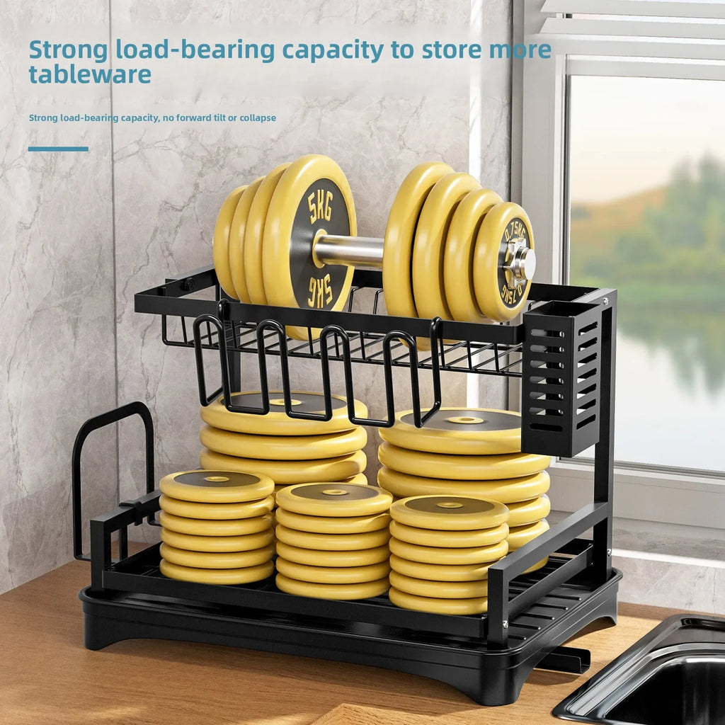 Dish storage rack, household drain fork, chopsticks, cutlery box, countertop, kitchen sink, dish rack Oasis Select