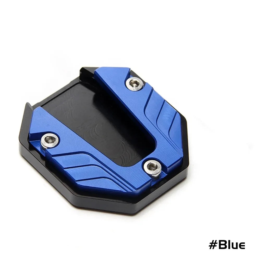 1/2/3PCS Aluminum Alloy Motorcycle Bike Kickstand Extender Foot Side Stand Extension Foot Pad Support Plate Oasis Select Blue